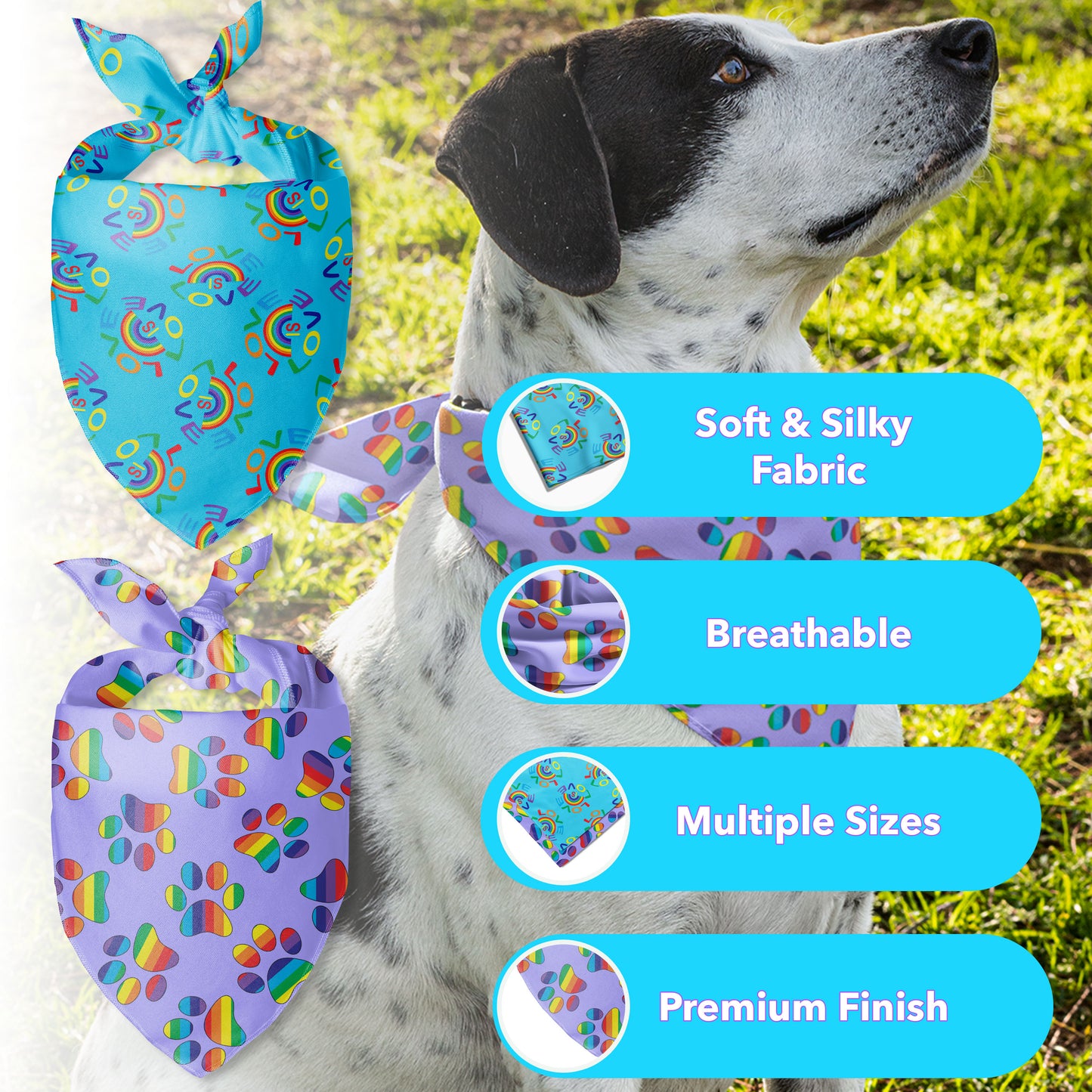 Odi Style Pride Dog Bandana - 2 Pack