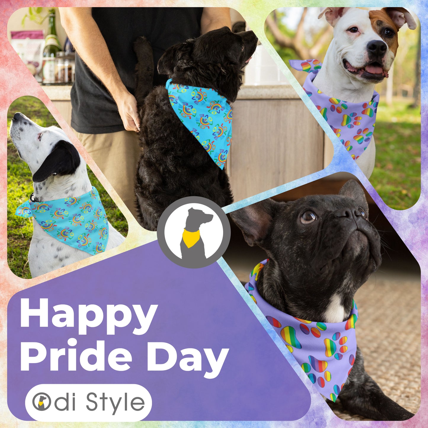 Odi Style Pride Dog Bandana - 2 Pack