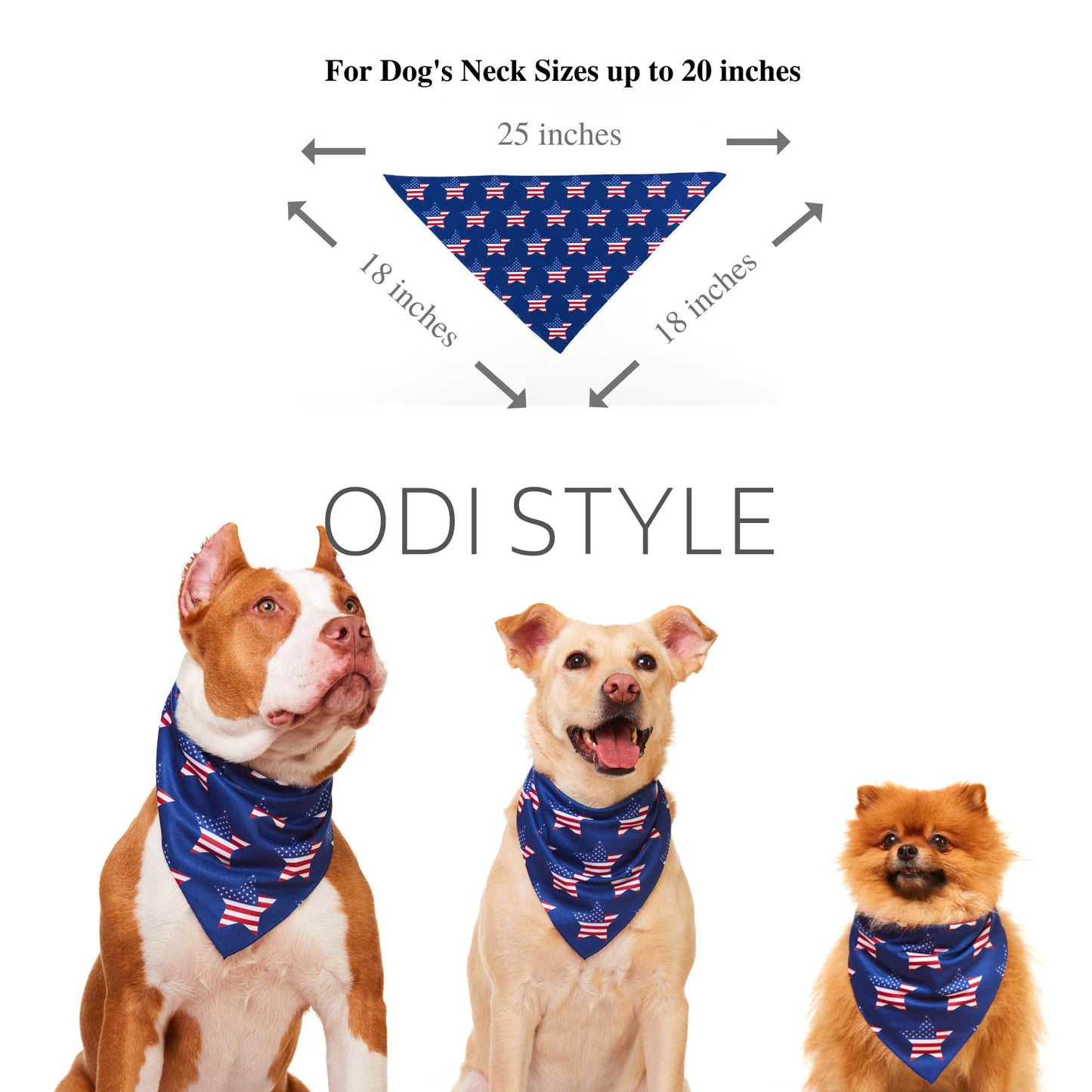 American Flag Dog Bandana - Star Print