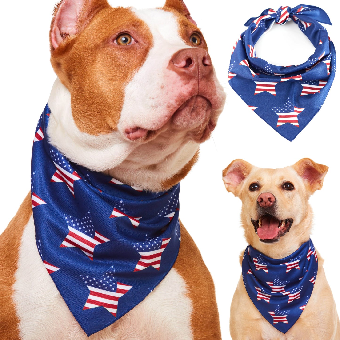 American Flag Dog Bandana - Star Print