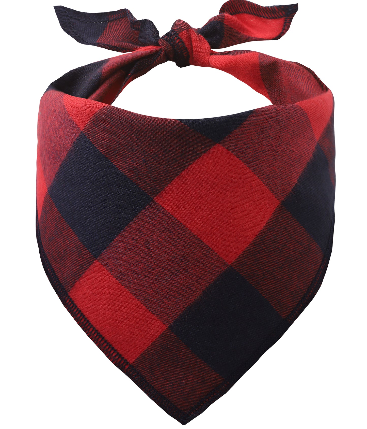 red plaid dog bandana, buffalo plaid dogs scarf