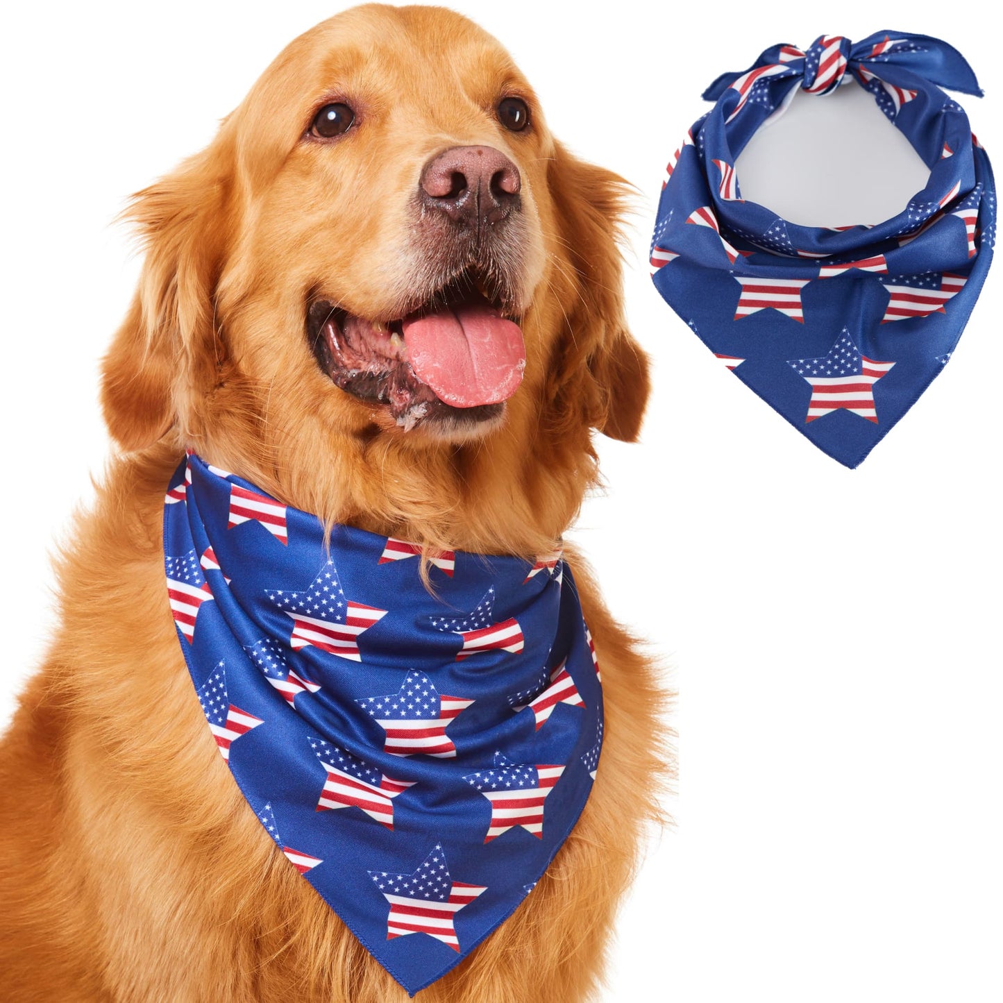 American Flag Dog Bandana - Star Print