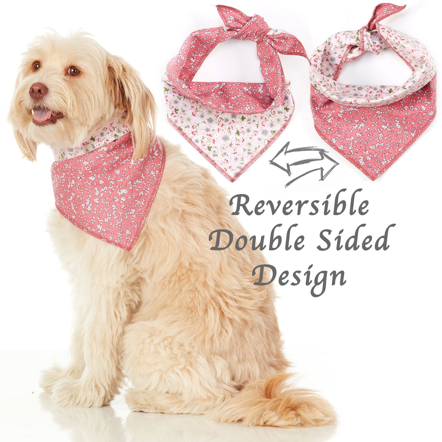 Pink Floral Dog Bandana