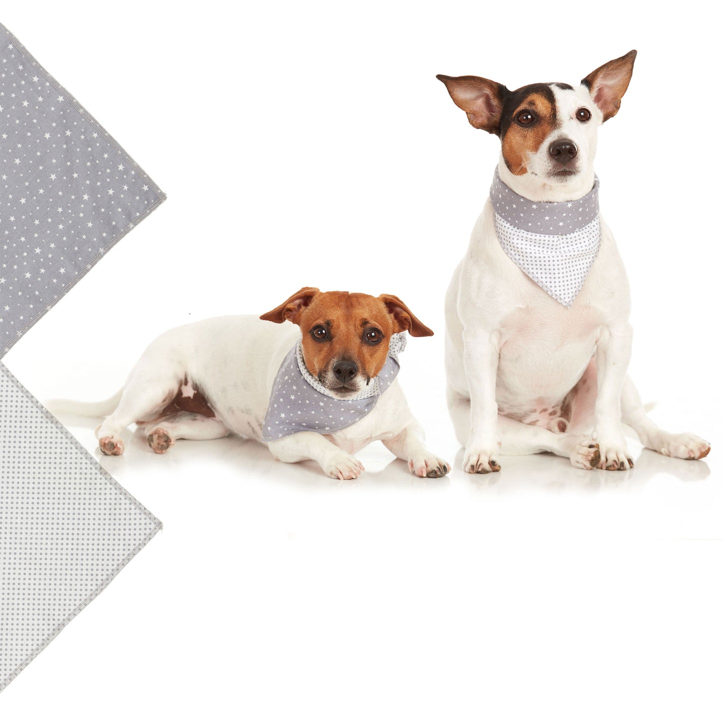 Grey Star & Polkadot Dog Bandana