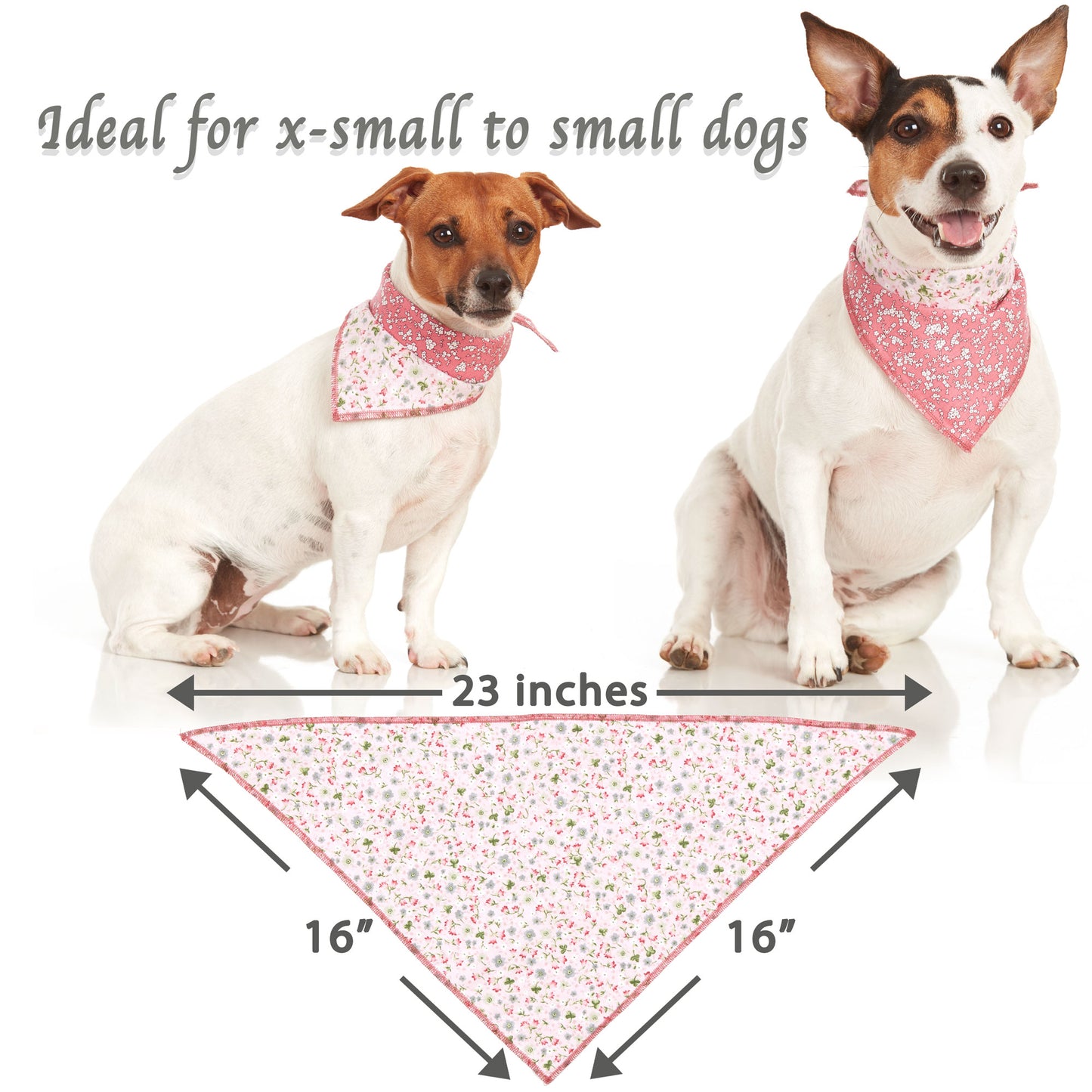 Pink Floral Dog Bandana