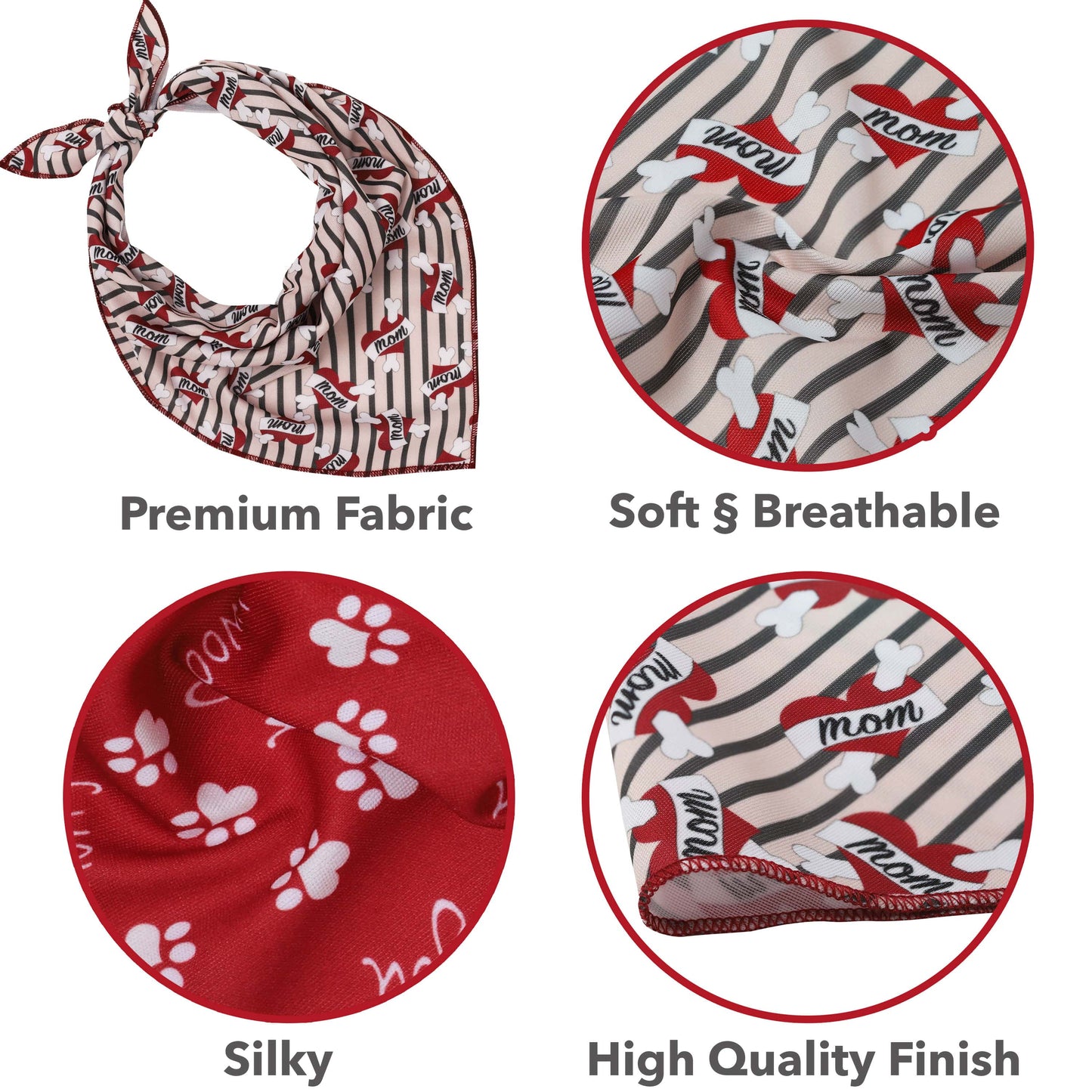 Dog Mother's Day Dog Bandanas - 2 Pack