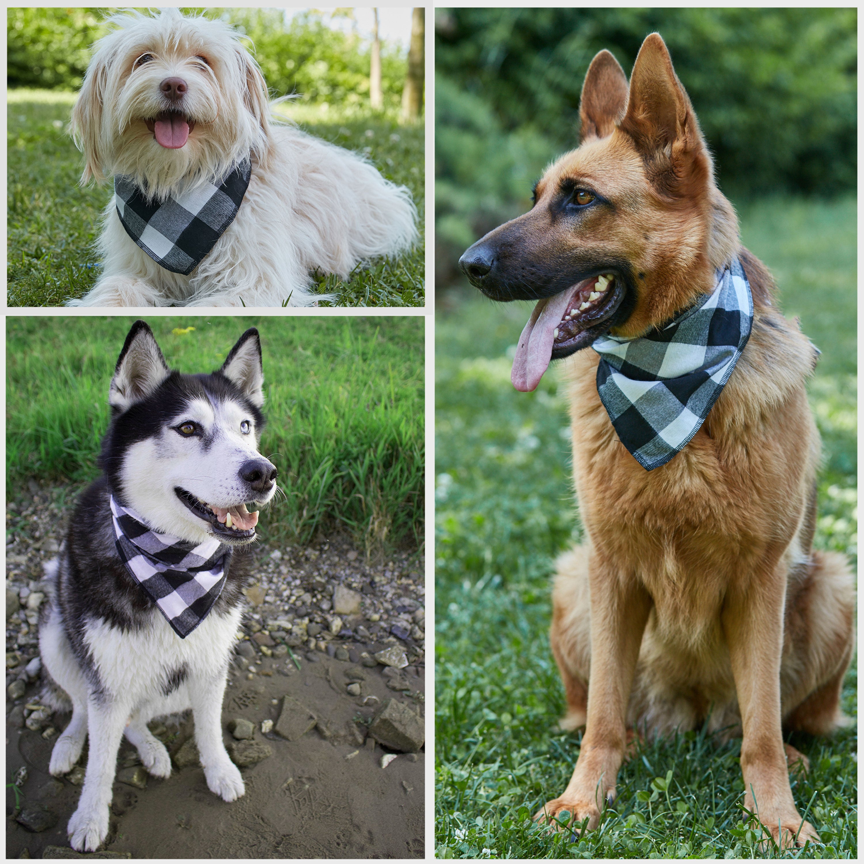 Buffalo plaid hot sale dog bandana