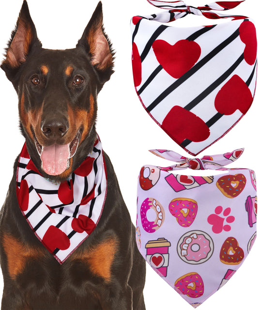 Valentines Day Dog Bandana - 2 Pack